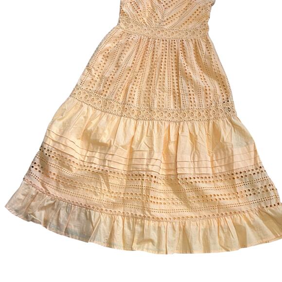 Skies are Blue Sunshine yellow eyelet layered sun dress women's size xs NWT - Picture 4 of 8